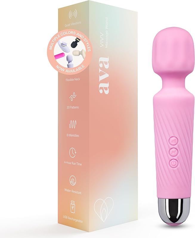 Ava  Wand Sex Toys [Clitoral Stimulator] Adult Toys for Women |     Women's Gift |     20 Patterns and 8 Pleasure |     Quiet and Small - Standard - Purple