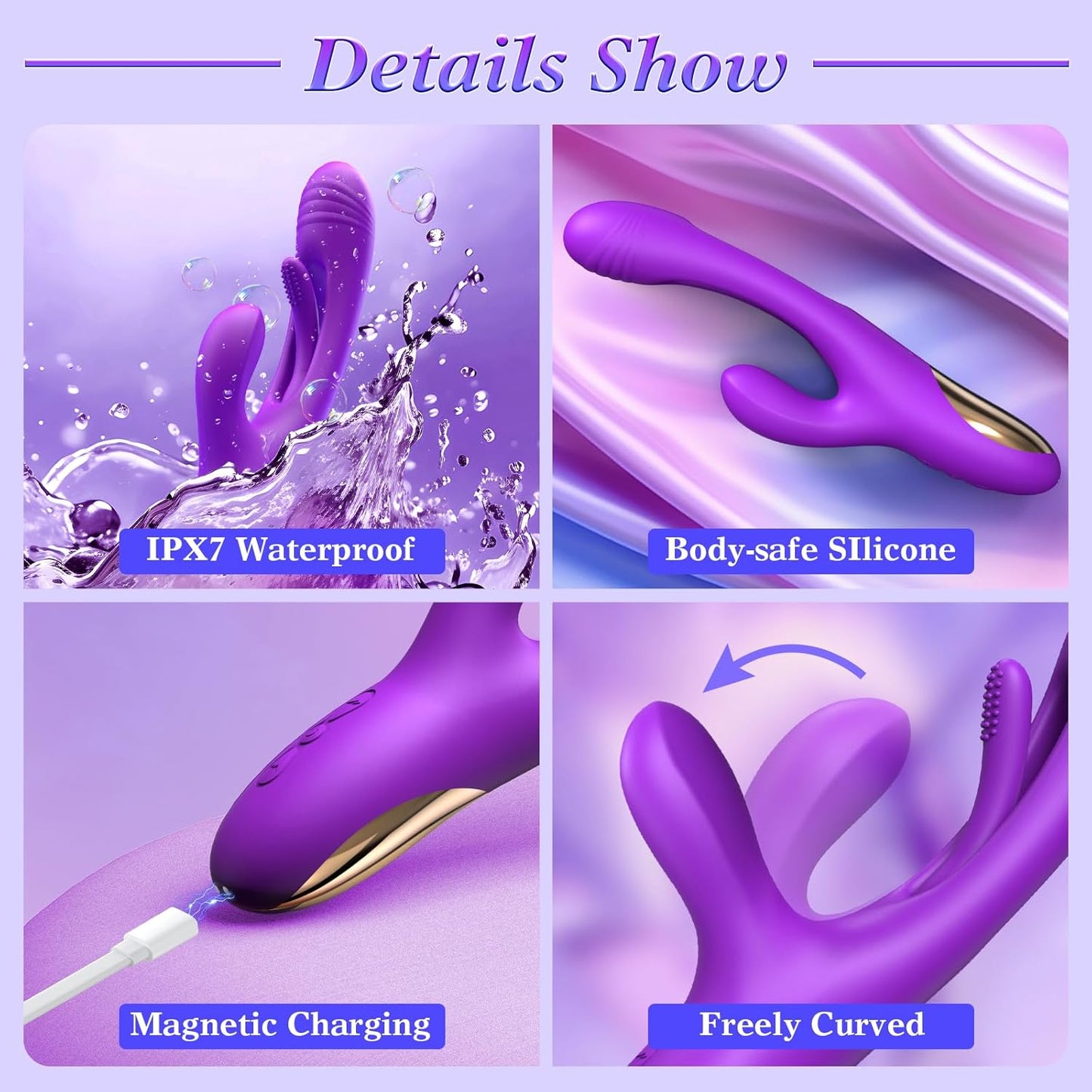 Rabbit Vibrator G-spot Stimulator Tearer Adult Sex Toy Aureel