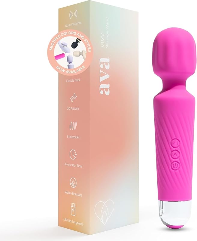 Ava  Wand Sex Toys [Clitoral Stimulator] Adult Toys for Women |     Women's Gift |     20 Patterns and 8 Pleasure |     Quiet and Small - Standard - Purple