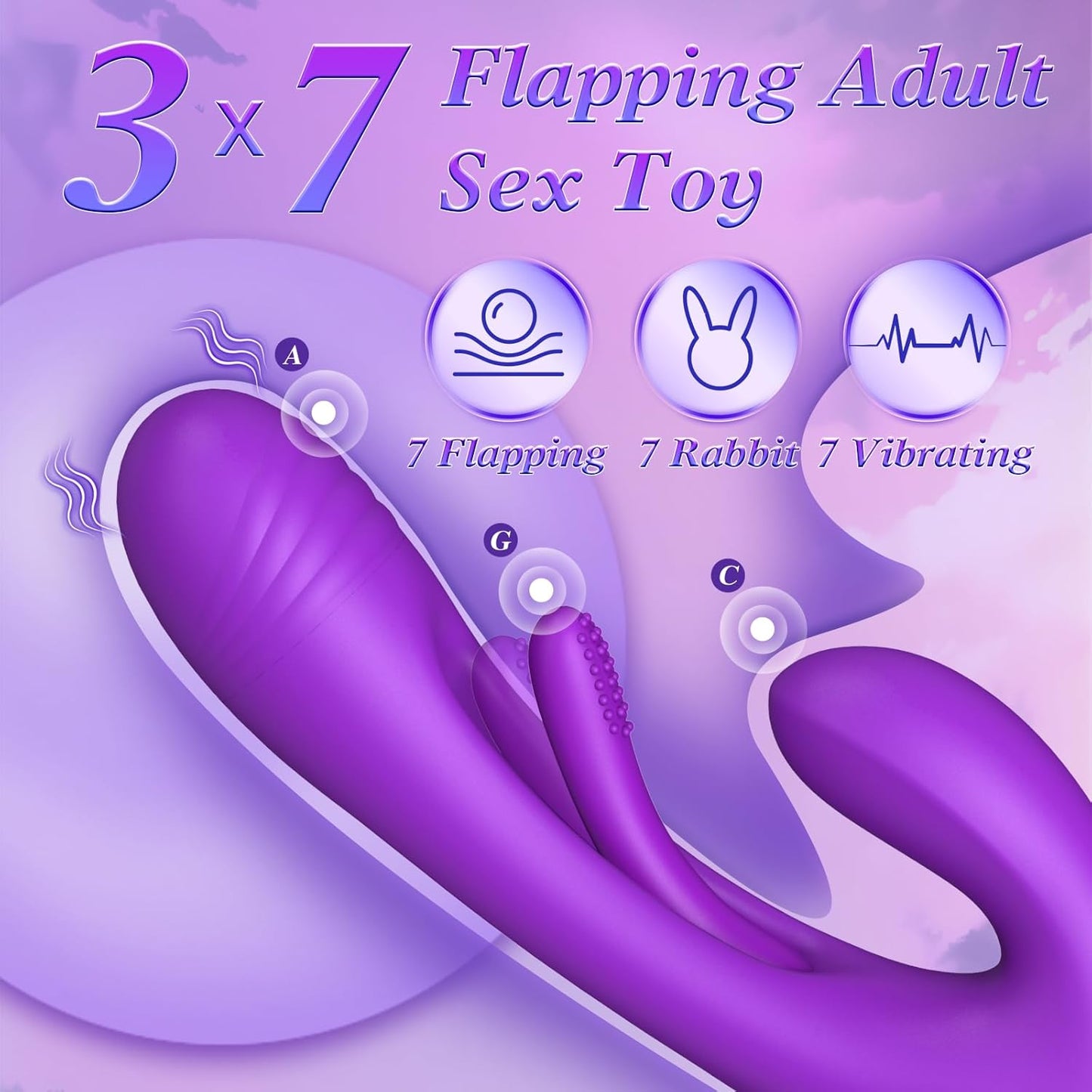 Rabbit Vibrator G-spot Stimulator Tearer Adult Sex Toy Aureel