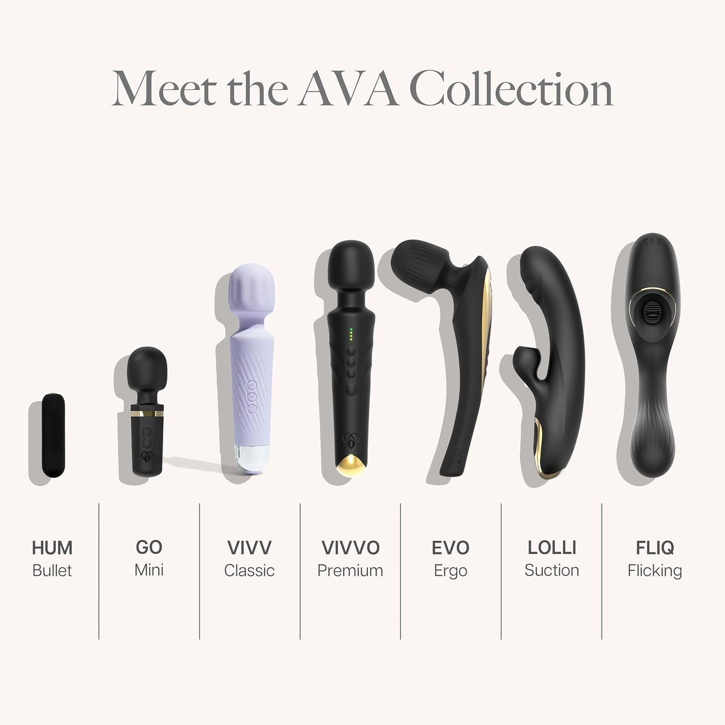 Ava  Wand Sex Toys [Clitoral Stimulator] Adult Toys for Women |     Women's Gift |     20 Patterns and 8 Pleasure |     Quiet and Small - Standard - Purple