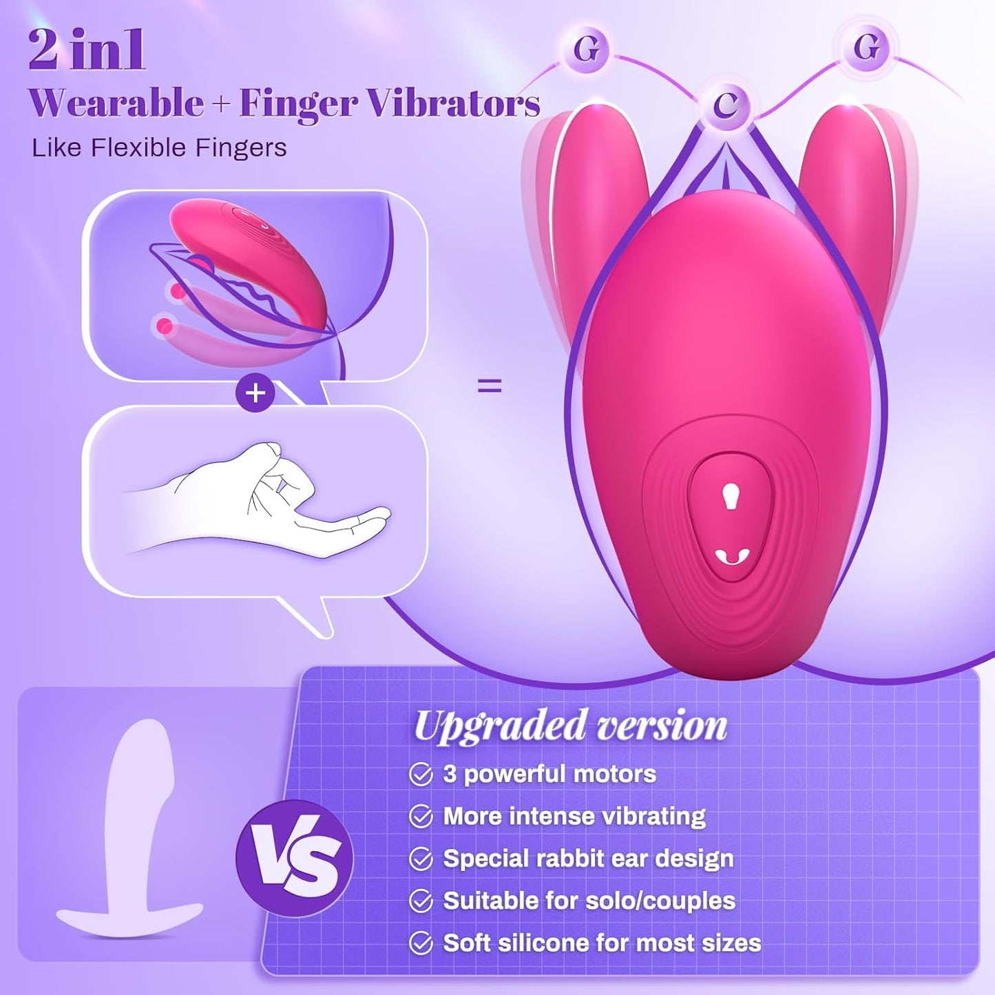 Wearable Remote -Large Vibration Adult Sex Toy Female Couple Female Sex Toy G Spot  Clitoral  with 10 One Powerful Vibration Dildos Sex Pleasure Tool