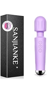 Vibrating Wand, Adult Sex Toy Wand, G-Spot Dildo, Clitoral Vibrator, Sex Vibrator, Clitoral Stimulation, 8 Speeds and 20 Patterns, Quiet, Fully Waterproof, Vibrating Wand Brings Her Joy (Rose Red)