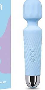 Ava  Wand Sex Toys [Clitoral Stimulator] Adult Toys for Women |     Women's Gift |     20 Patterns and 8 Pleasure |     Quiet and Small - Standard - Purple