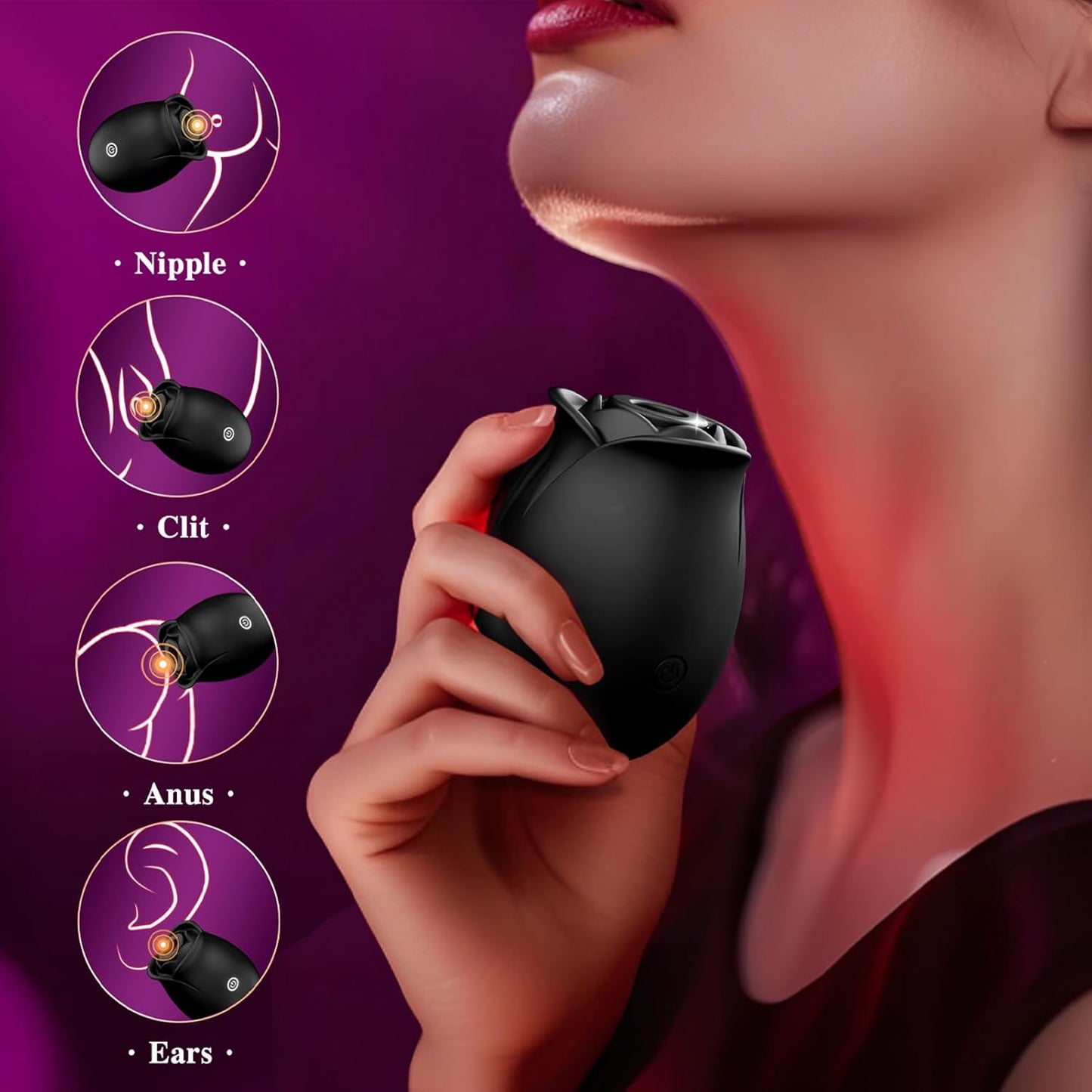 Rose Sex Toy Adult Toys - APP Control Rose  for Women Sex Toys with 9 Sucking & Vibrating Modes, G Spot  Adult Sex Toys, Womens Clitoral Nipple  s for Woman Couples