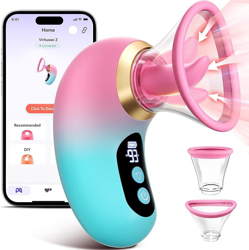 Female Adult Sex Toy 5 in 1 Sucking  Rose Sex Toy 3 Sucking 9 One Tongue Licking and Vibrating Adult Sex Toy, LCD Display Detachable Cup Clitoral Stimulator G Spot