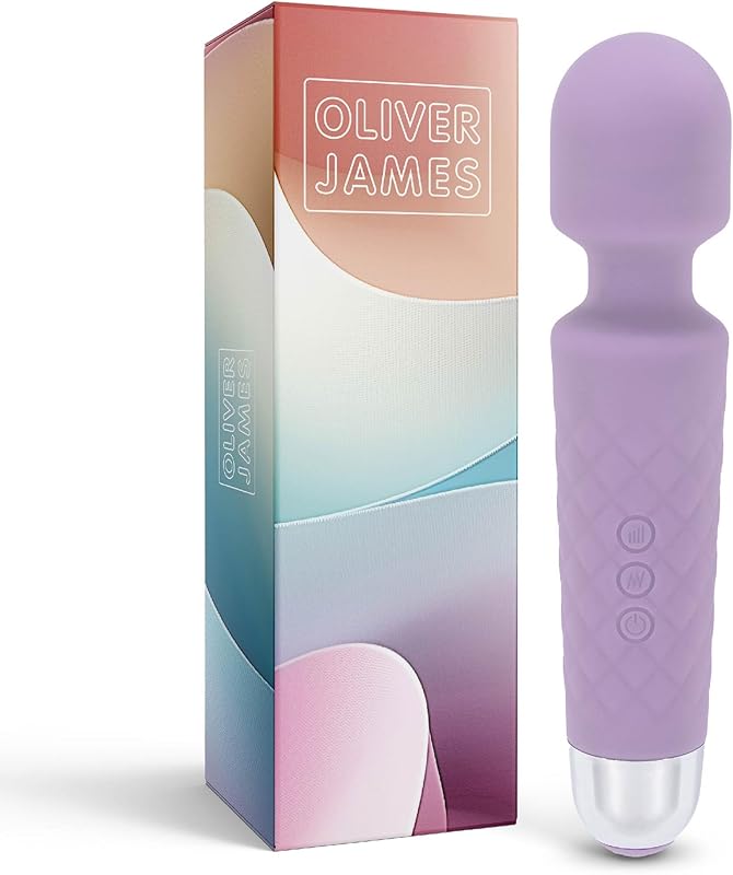 Oliver James Vibrator Wand for Women (Small) | Quiet Vibrating Dildo with 20 Patterns and 8 Speeds for Sexual Pleasure | Adult Sex Toys for Woman and Clit Stimulator Vibrators | Sexy Gifts for Her