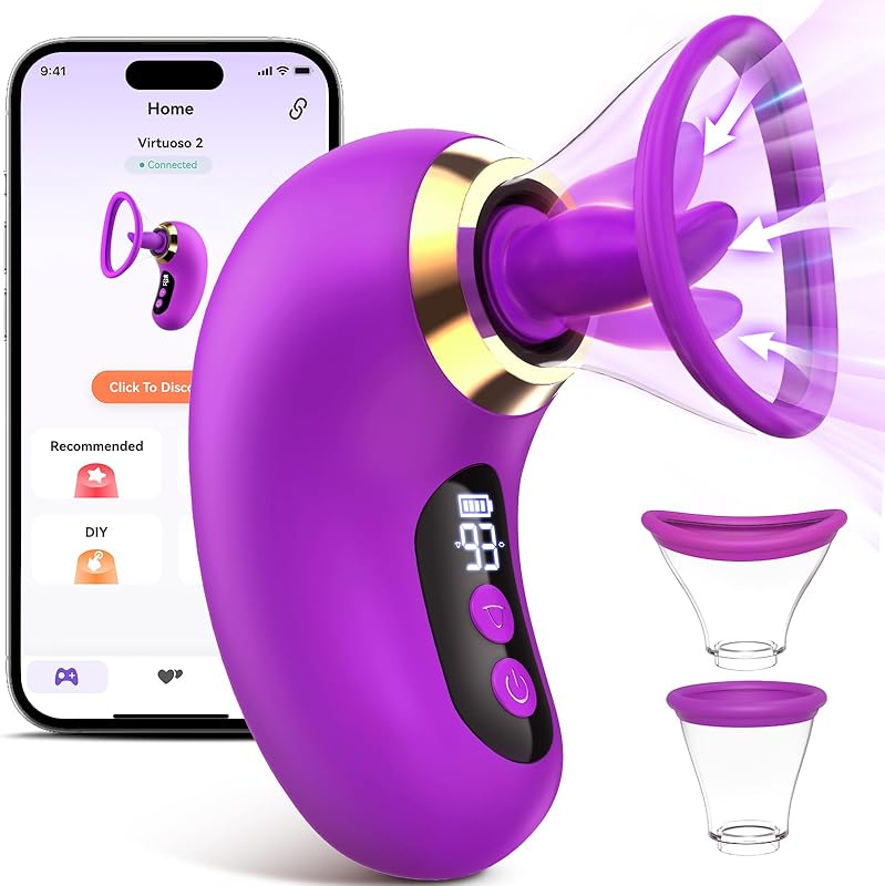 Female Adult Sex Toy 5 in 1 Sucking  Rose Sex Toy 3 Sucking 9 One Tongue Licking and Vibrating Adult Sex Toy, LCD Display Detachable Cup Clitoral Stimulator G Spot