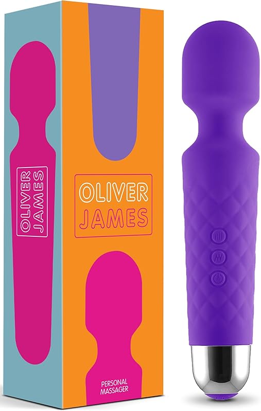 Oliver James Vibrator Wand for Women (Small) | Quiet Vibrating Dildo with 20 Patterns and 8 Speeds for Sexual Pleasure | Adult Sex Toys for Woman and Clit Stimulator Vibrators | Sexy Gifts for Her